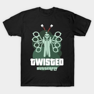 Twisted Butterfly. Iron fists and balisong knife T-Shirt